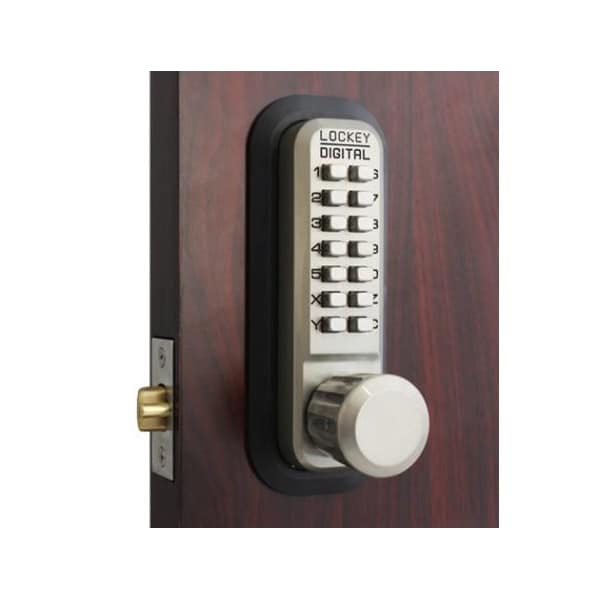 Mechanical Keyless Lock W/ Passage Single Combination Satin Nickel